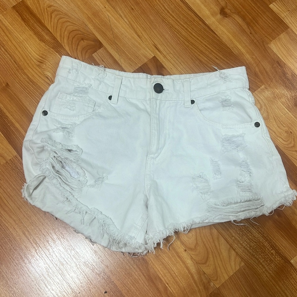 Cotton on white Jean shorts